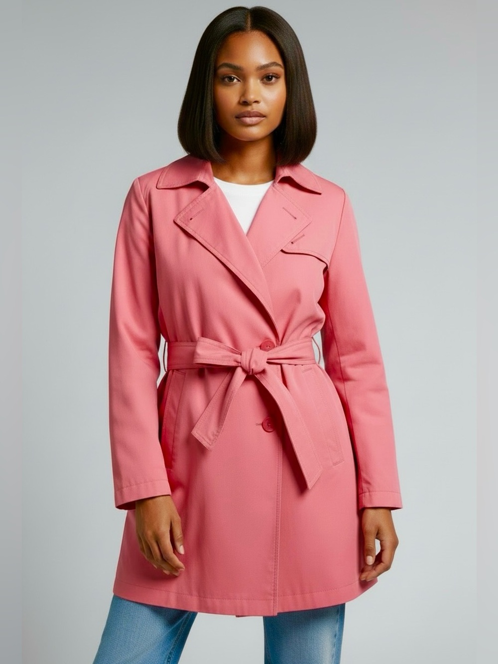 Panache Vintage Pink Tie Front 90’s Revival Jacket Women’s Size S